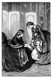 Königin Victoria und ihr kleiner Enkel, Prinz Wilhelm von Preußen, um 1883