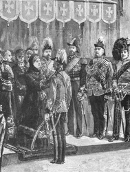 Königin Victoria dekoriert Offiziere...in Windsor, 8. Dezember 1879, 1901