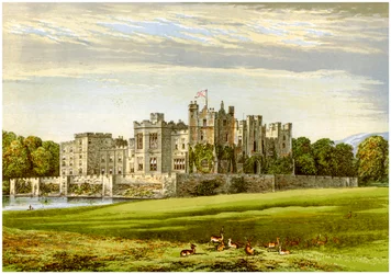 Raby Castle, County Durham, Heimat des Herzogs von Cleveland, ca. 1880