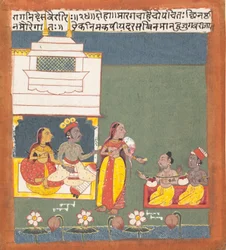Ragini Des Variri: Seite aus einer verstreuten Ragamala-Serie (Girlande der musikalischen Modi), ca. 1680