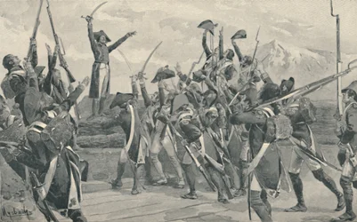Rampons Soldaten schwören den Eid, niemals zu kapitulieren, 1796, 1896