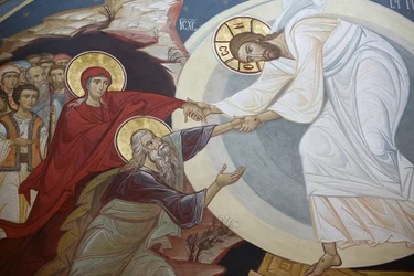 Auferstehung. Jesus, Adam und Eva, Wien, Österreich