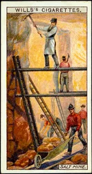 Steinsalz: Bergleute bei der Arbeit in der Salzmiene, Wieliczka, Galizien, Polen, 20. Jahrhundert