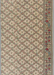 Rollenbedruckter, glasierter Chintz mit Blumen- und Vasenmuster, 1800er