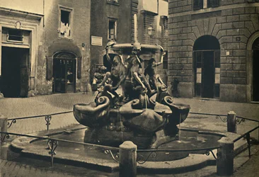 Rom - Mattei-Platz. - Schildkrötenbrunnen. Landini und Della Porta 1585, 1910