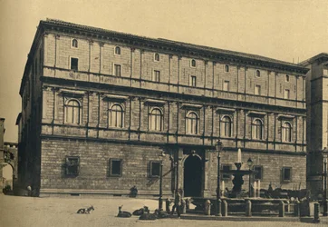 Rom - Piazza Scossacavalli. - Palast des Prinzen Torlonia, von Bramante