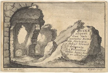 Römische Ruinen, zweite Version des Titelblatts, ca. 1650