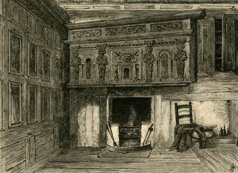 Zimmer eines Hauses in Fulwoods Rents nach Archer, ca. 1872