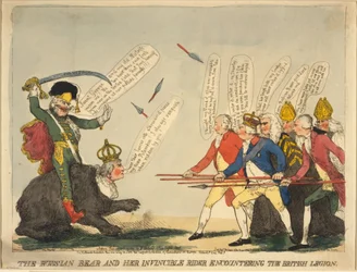 Russischer Bär und ihr unbesiegbarer Reiter, 1791