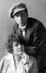 Russischer Theaterdirektor Wsewolod Meyerhold und seine Frau, Schauspielerin Sinaida Raich, frühe 1920er Jahre