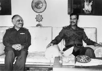 Saddam Hussein und König Hussein von Jordanien, Irak