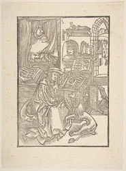 Heiliger Hieronymus zieht einen Dorn aus dem Fuß des Löwen, Lyon, 1508 Kopie