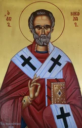 Heiliger Nikolaus, griechisch-orthodoxe Ikone, Griechenland