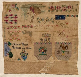 Stickmustertuch, 1800er