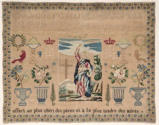 Stickmustertuch, 1800er Jahre