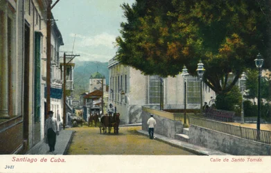 Santiago de Cuba - Calle de Santo Tomas, um 1910