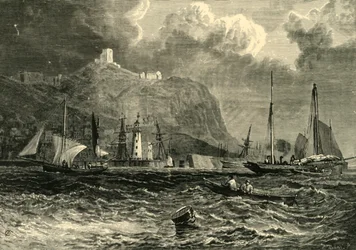 Schloss Scarborough vom Meer aus, 1898