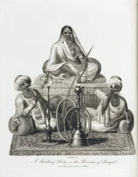 Rauchszene in der Provinz Bengalen (Indien)
