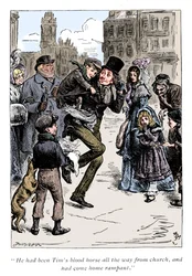 Szene aus Ein Weihnachtslied von Charles Dickens, 1843