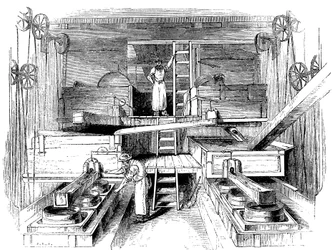 Szene in einer Staffordshire-Keramikfabrik, ca. 1851