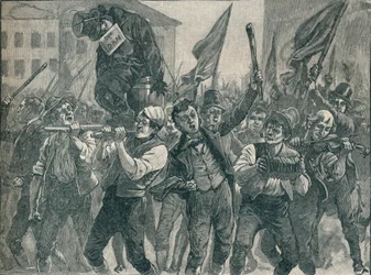 Szene bei den Belfast-Unruhen, 19. Jahrhundert, 1906