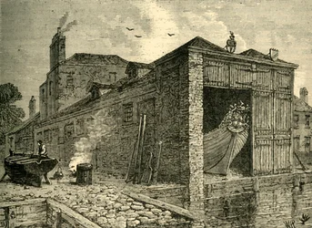 Searles Bootswerft im Jahr 1830, um 1878