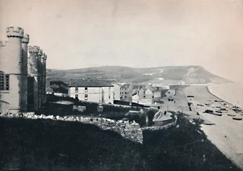 Seaton - Blick auf White Cliff, 1895