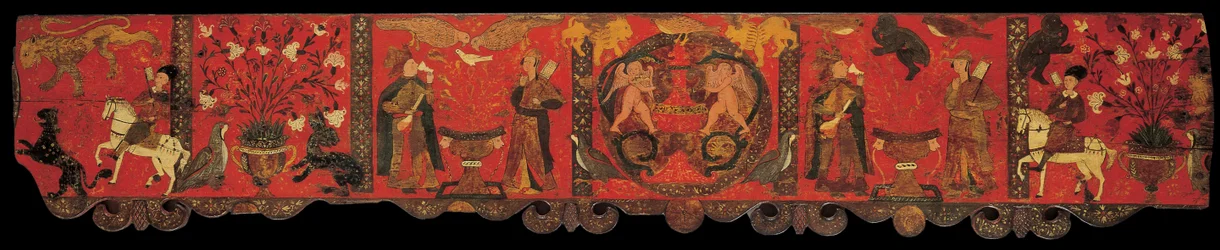 Abschnitt einer Holzvertäfelung mit dekorativer Malerei, 1770-1780er Jahre