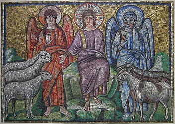 Trennung von Schafen und Ziegen, Byzantinisch, frühes 20. Jahrhundert, Original aus dem frühen 6. Jahrhundert