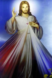 Laden, der religiöse christliche Artikel verkauft. Barmherziger Jesus, ich vertraue auf dich. Ho-Chi-Minh-Stadt. Vietnam