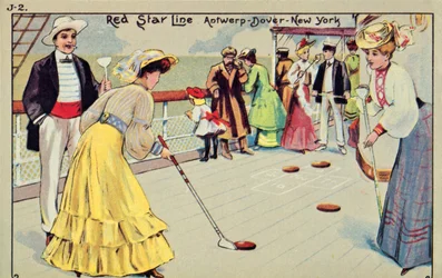 Shuffleboard an Bord eines Passagierschiffs der Red Star Line