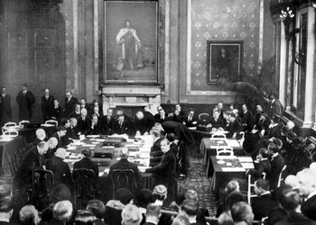 Unterzeichnung der Locarno-Verträge im britischen Außenministerium, London, 1925