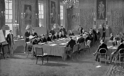 Unterzeichnung des Vertrags von London, Mai 1913, um 1920