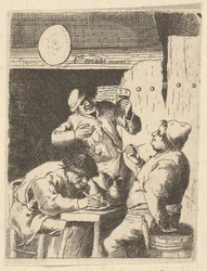 Sänger steht zwischen zwei Rauchern, 1610-85