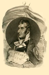 Sir Sidney Smith, der mit 300 britischen Seeleuten die Bresche von Acre verteidigte, 1764-1840, 1816