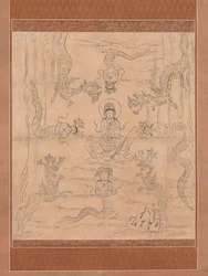 Skizze eines einladenden Regen-Mandalas, 12. Jahrhundert