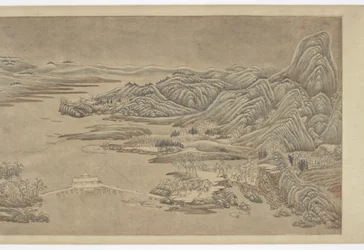 Schneeräumung auf Bergen und Flüssen, nach Wang Wei, 16.-17. Jahrhundert