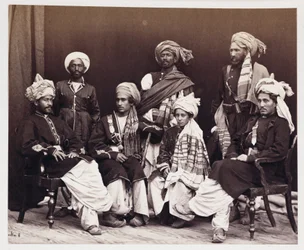 Söhne von Nowroz Khan mit Begleitern, um 1878