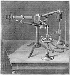 Spektroskopisches Gerät verwendet von Robert Wilhelm Bunsen und Gustav Robert Kirchhoff, ca. 1895