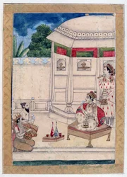 Sri Raga, Ragamala-Album, Schule von Rajasthan, 19. Jahrhundert