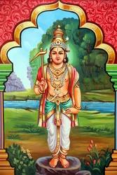 Hindu-Tempel Sri Vadapathira Kaliamman. Avatar Vishnus. Lord Balarama, 8. Inkarnation. Singapur