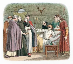 St. Anselm nimmt widerwillig das Erzbistum von Canterbury an, 1093, 1864