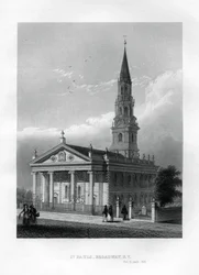 St. Pauls Kapelle, Broadway, New York, 1855