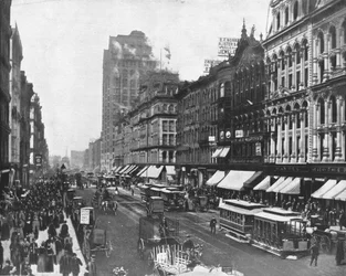 State Street, Chicago, Illinois, USA, ca. 1900