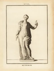 Statue der Euterpe, Muse der Musik in der griechischen Mythologie