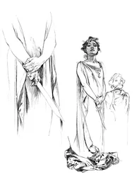 Studien in Bleistift für das Medee-Poster, 1899