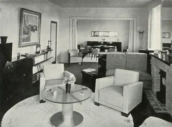 Studio und Esszimmer im Haus in Brüssel, 1937