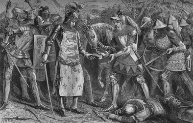 Kapitulierung des Königs von Frankreich bei Poitiers, September 1356, um 1880