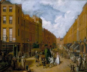 Kehrichttag in der Upper Lisson Street, Paddington, späte 1830er