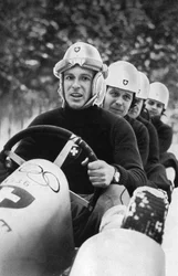 Schweizer Viererbob-Team, Olympische Winterspiele, Garmisch-Partenkirchen, Deutschland